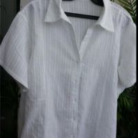 дамска риза бяла памук , снимка 1 - Ризи - 11045987