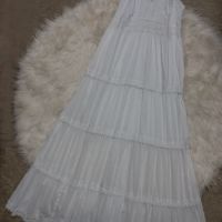 УНИКАЛНО КРАСИВА снежнобяла памучна рокля с дантела , снимка 1 - Рокли - 45112707
