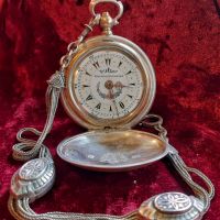 Старинен Османски джобен часовник с кюстек, снимка 1 - Антикварни и старинни предмети - 45135586