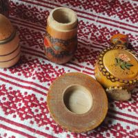 Стари български сувенирни мускал ваза програмирани ръчно рисувани, снимка 8 - Други ценни предмети - 45297705