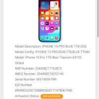 НОВ! 1000Gb *ЛИЗИНГ iPhone 15 Pro Blue Titanium / 1Tb /Айфон / Гаранция, снимка 4 - Apple iPhone - 45336310