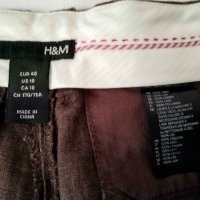 Кафяв ленен панталон на H&M, снимка 3 - Панталони - 45730219