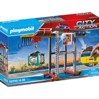 Playmobil - Товарен кран с контейнер, снимка 1 - Конструктори - 45587117