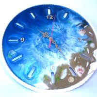 Часовник за стена "The Ocean" - ръчна изработка, снимка 6 - Стенни часовници - 45093843
