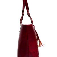 Страхотна дамска чанта  от екокожа с две дръжкичервено с д, снимка 5 - Чанти - 45489936