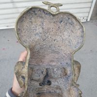Стара бронзова маска Африка, снимка 7 - Колекции - 45747181