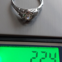 Златен пръстен 18к с Брилянт 0.8 карата(артдеко), снимка 13 - Пръстени - 44958165