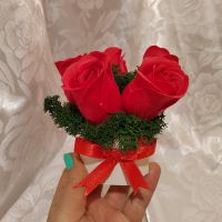 Кашпа със сапунени рози, снимка 1 - Декорация за дома - 45437899