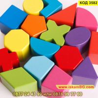 Монтесори Куб за сортиране на геометрични фигури изработен от дърво - КОД 3582, снимка 6 - Образователни игри - 45299654