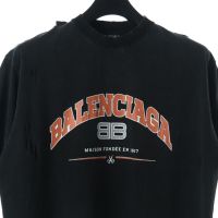 BALENCIAGA модерни мъжки маркови тениски в черно, снимка 4 - Тениски - 45578004