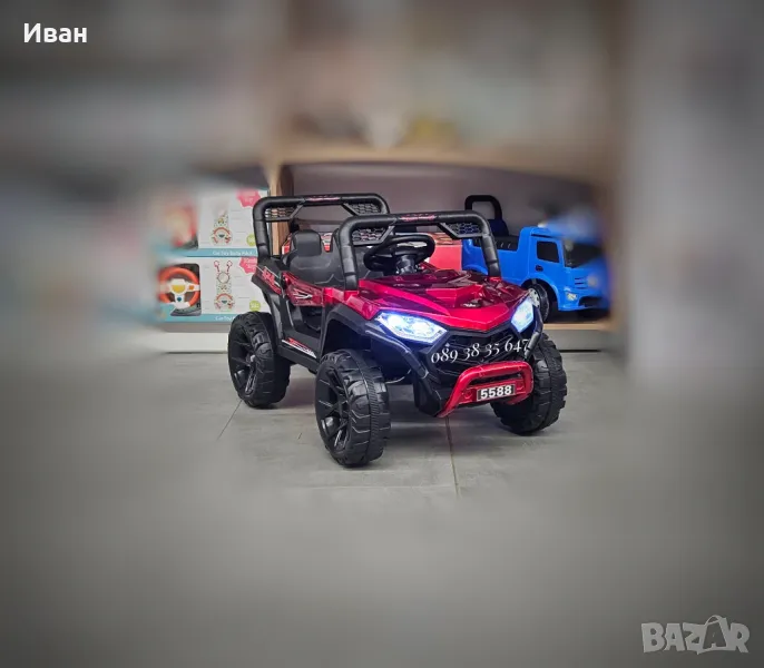 ПОСЛЕДНИ 2 БР.!ТОП ЦЕНА!НОВО!Акумулаторен джип Fast UTV RED с 12V батерия,дистанционно,USB, снимка 1