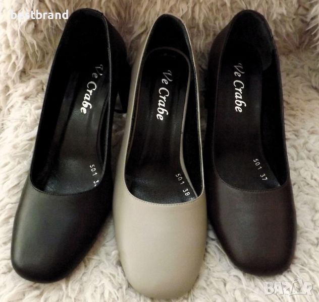 Дамски елегантни обувки от естествена кожа ,на ток, код 594/115, снимка 1