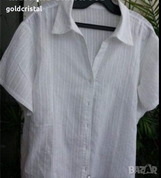 дамска риза бяла памук , снимка 1