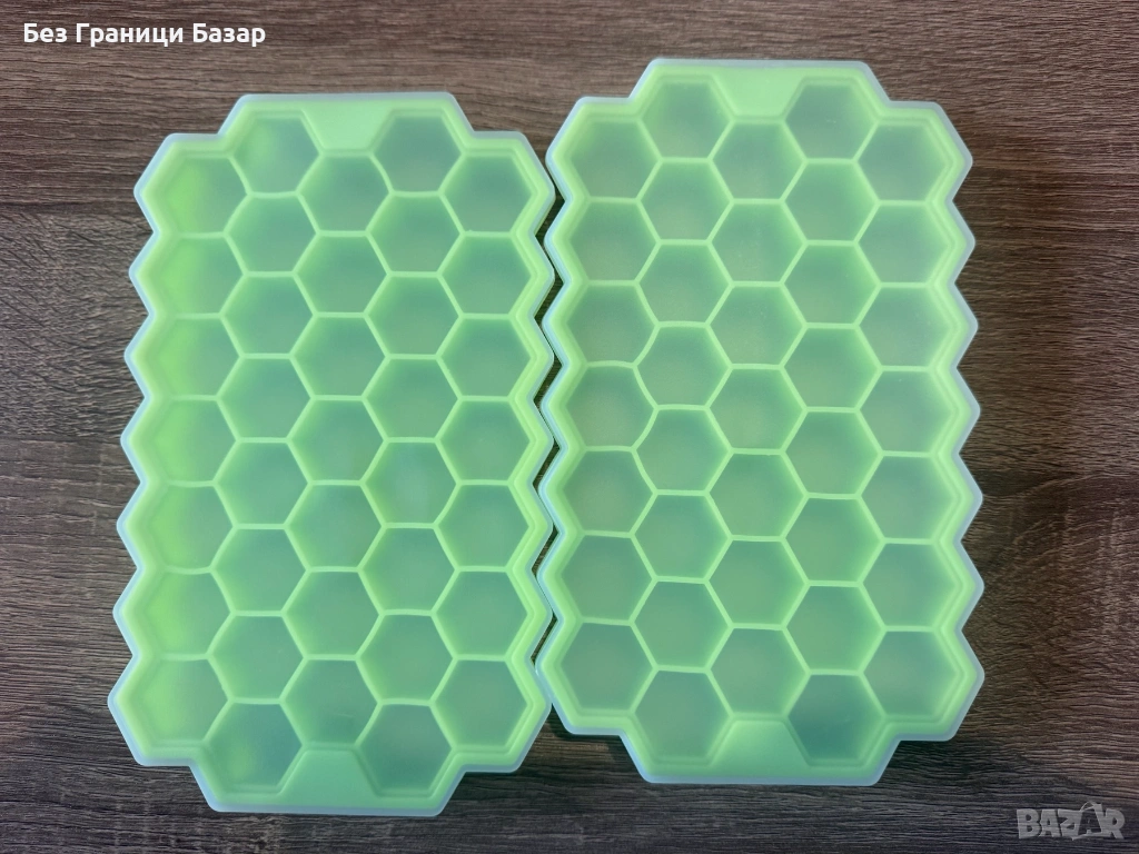 Нови Комплект 2 броя форми за лед за фризер с капаци Идеални за кухня лято напитки, снимка 1