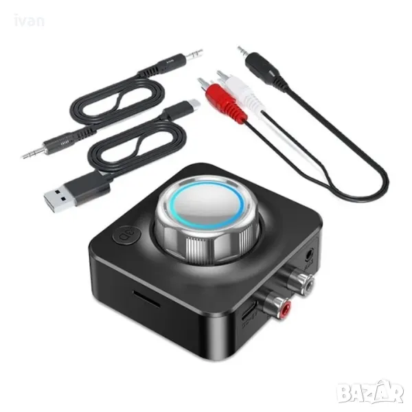 намаление Аудио адаптер, Bluetooth 5.0, Множествена съвместимост, Бас режим, Преносим, , снимка 1