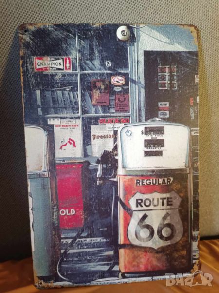 Regular ROUTE 66 Gas Station-метална табела(плакет), снимка 1