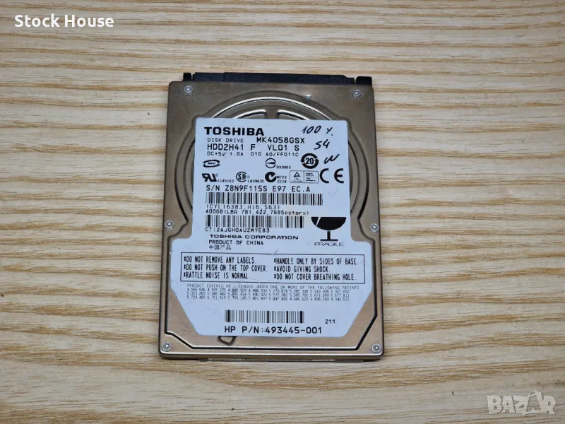 400GB Toshiba MK4058GSX 400ГБ  Хард диск за камери DVR компютър PC computer, снимка 1