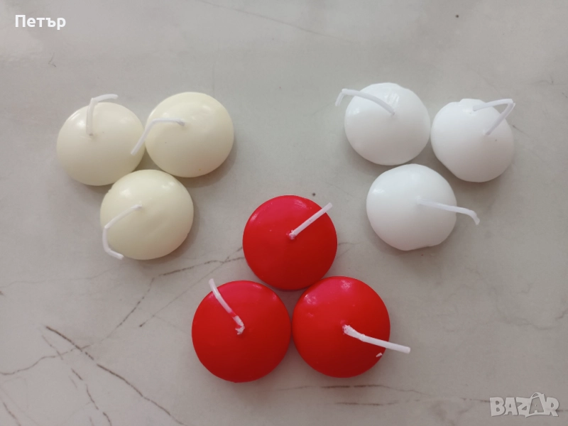 Плаващи свещи за празници 3бр,Свети Валенти,сватба,украса,дискове, снимка 1