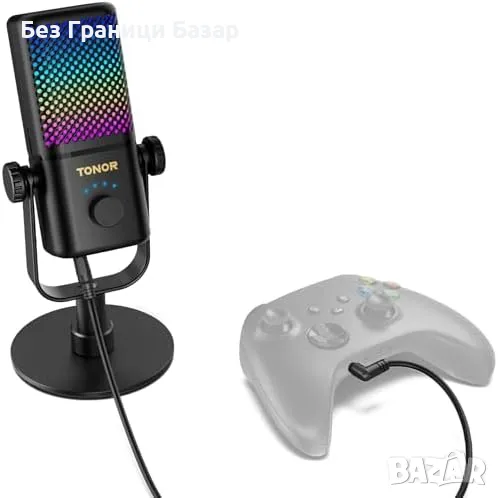 Нов Гейминг микрофон за Xbox TCX3 с RGB 30 часа батерия и нисък шум, снимка 1