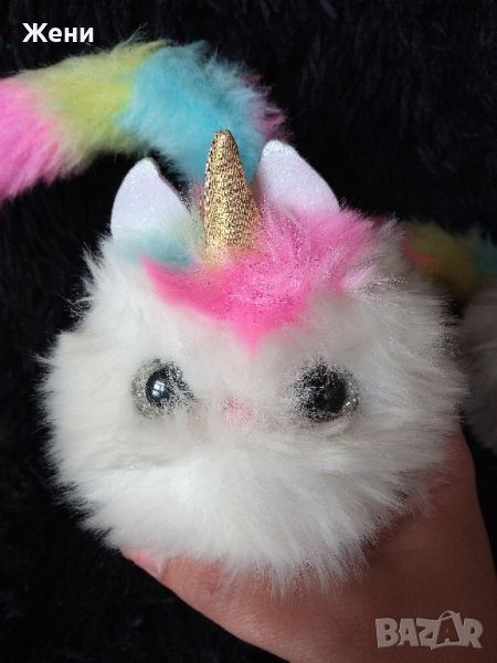 Интерактивна плюшена играчка Skyrocket Pomsies Unicorn коте еднорог, снимка 1