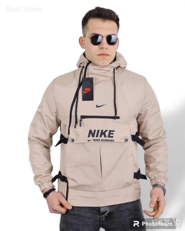 Nike Бежова Мъжка Ветровка Найк , снимка 1
