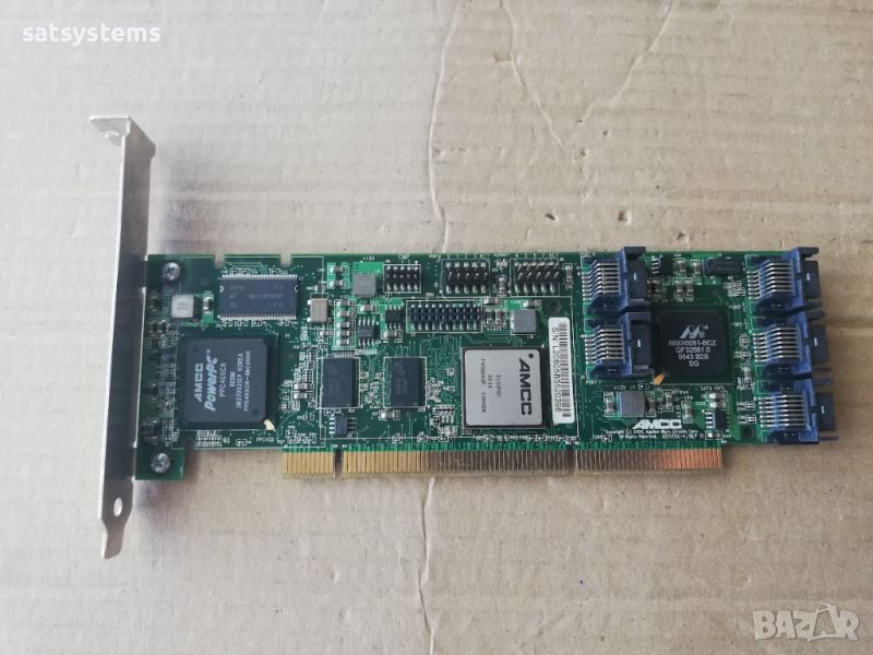 3ware AMCC 9550SX-8LP SATA II PCI-X RAID Controller Card, снимка 1
