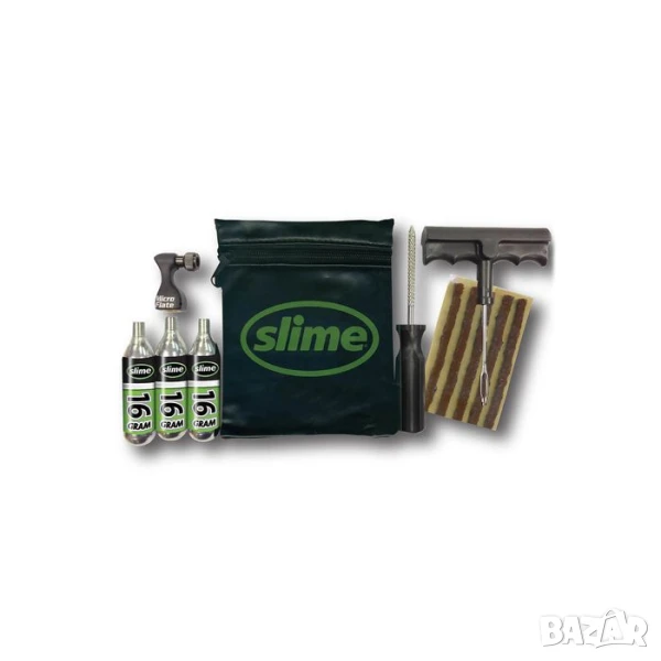 Slime комплект за ремонт на спукани гуми с инструменти, снимка 1