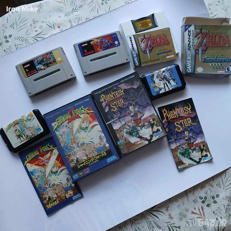 Игри дискети за Sega и Nintendo Zelda Phantasy star Shining Force II Street fighter редки, снимка 1