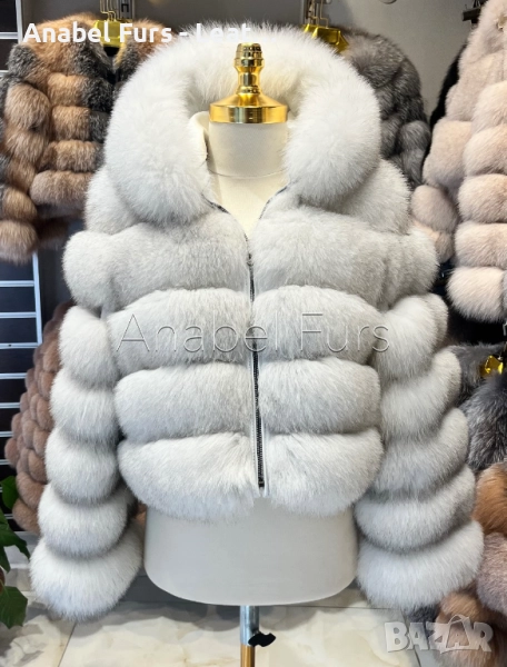 Дамско палто от естествен косъм и естествена кожа, снимка 1