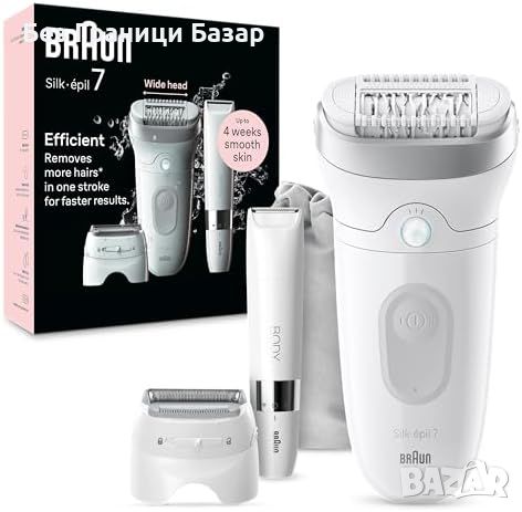 Нов Braun Silk-épil 7 Епилатор, Мокро и Сухо Премахване на Косми за жени Браун, снимка 1