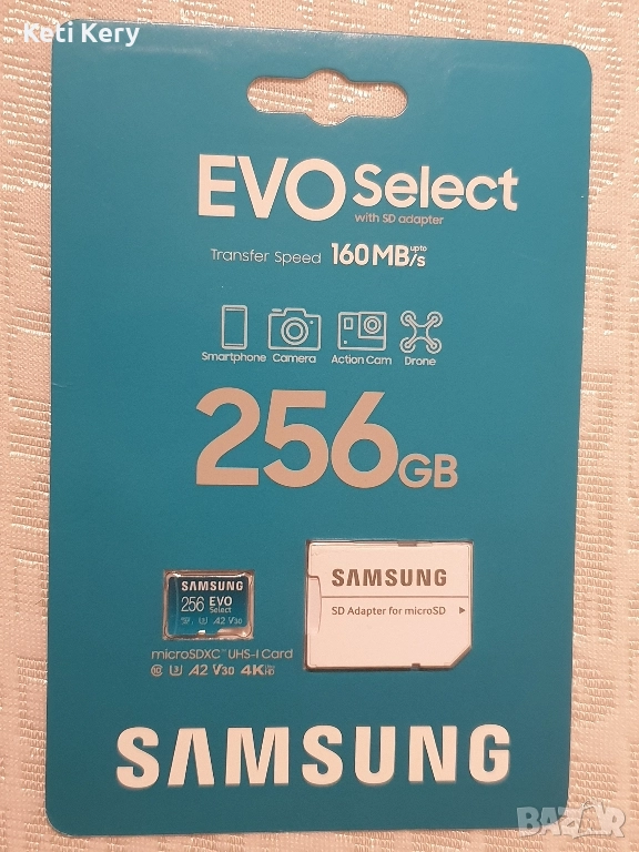 Samsung Evo miniSD 256GB, снимка 1