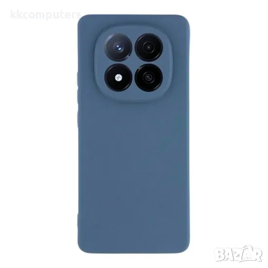 Силиконов кейс iPaky матиран, За Xiaomi Redmi Note 14 Pro 4G, Тъмносин, снимка 1