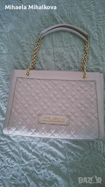 LOVE MOSCHINO Дамска чанта, оригинална, светло розова, снимка 1