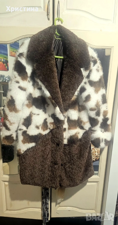Дамско палто с косъм, снимка 1