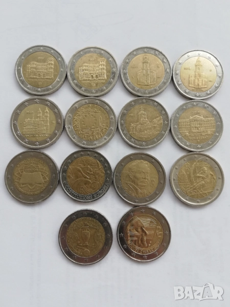 14 юбилейни монети от 2 евро, снимка 1