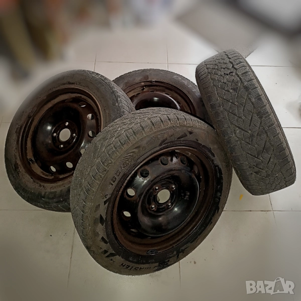 Метални джанти 4 бр. със зимни гуми, снимка 1