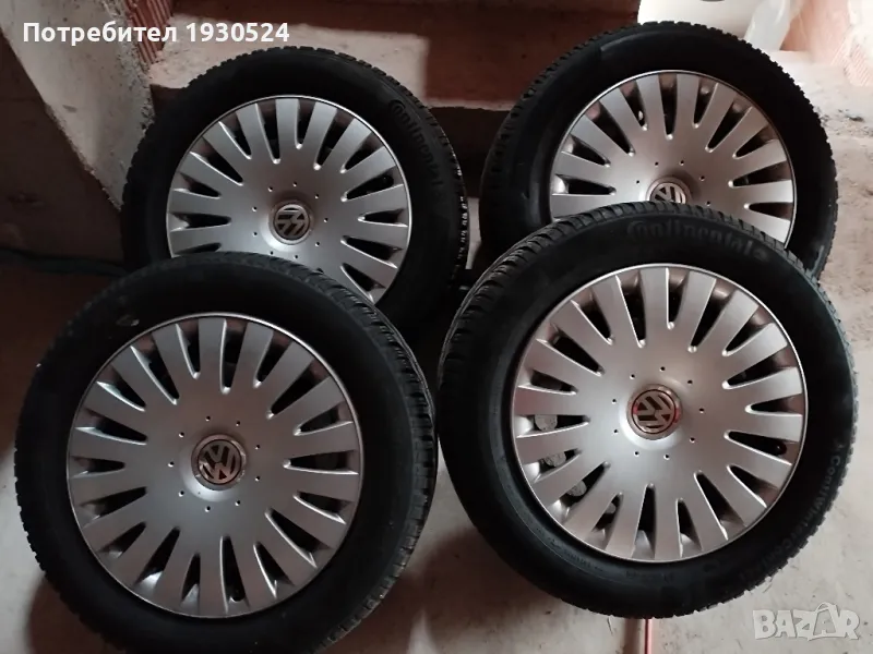 Зимни гуми с железни джанти 205/55 R16, снимка 1