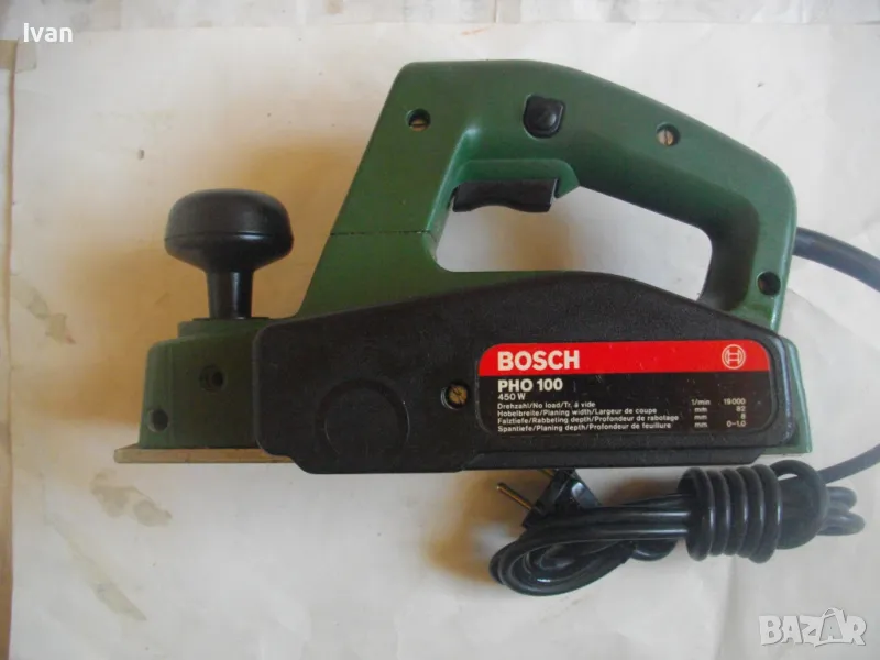 Швейцарско оригинално електрическо ренде Бош 450 вата BOSCH PHO100 ОТЛИЧНО Като ново, снимка 1