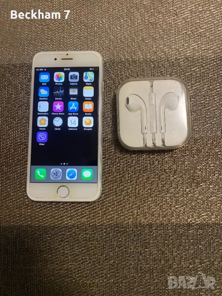 Iphone 6 silver+ apple ipods apple слушалки, снимка 1