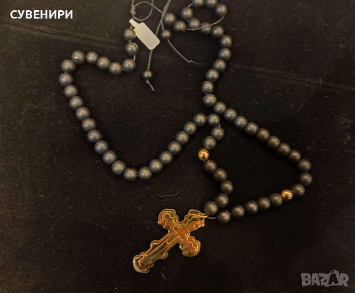 Мъжко колие с кръст от медицинска стомана , снимка 1