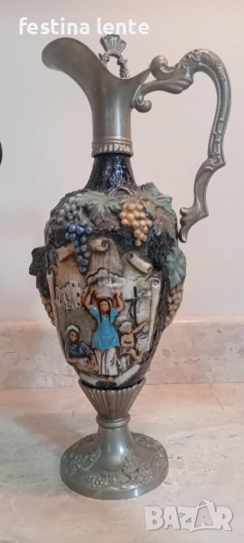 Италианска винтидж ваза/декантер, снимка 1