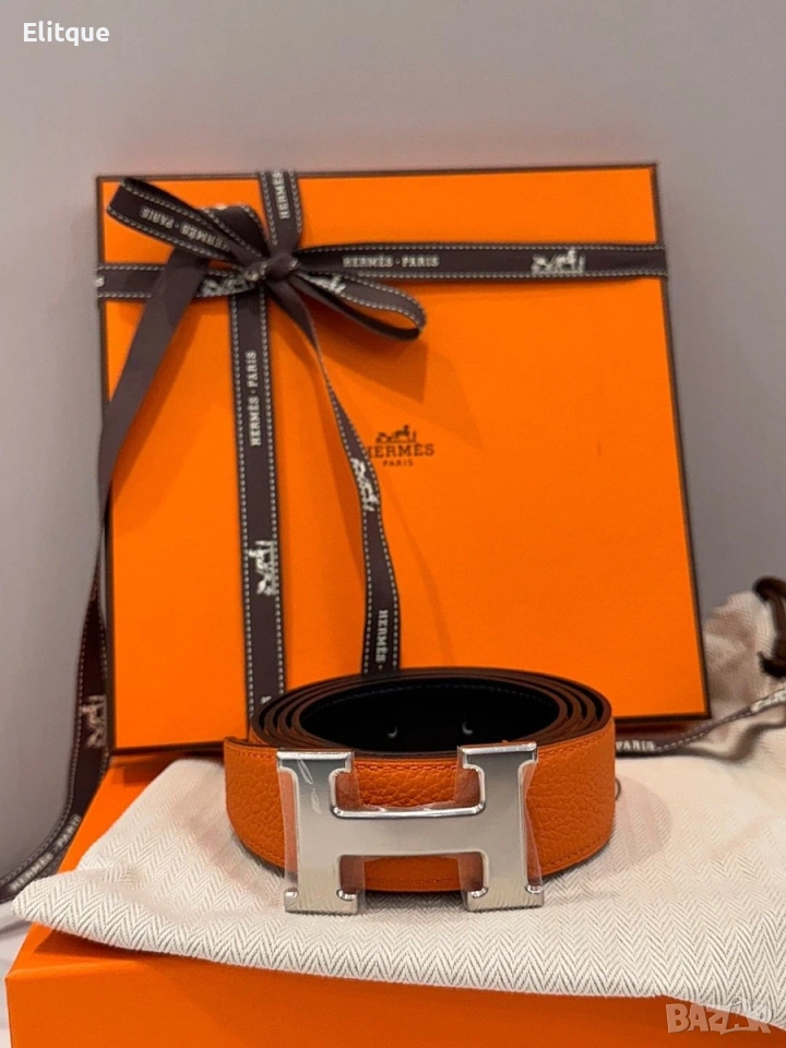 колани от естествена кожа в кутия hermes , снимка 1