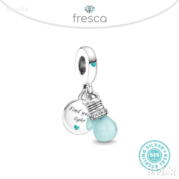 Талисман Fresca по модел тип Pandora сребро 925 Pandora Find Your. Колекция Amélie, снимка 1