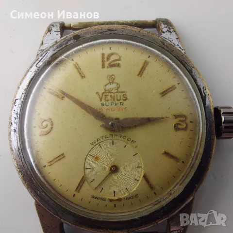 Стар швейцарски часовник Венус Venus Super 19 Rubis  #5747, снимка 2 - Мъжки - 47942705