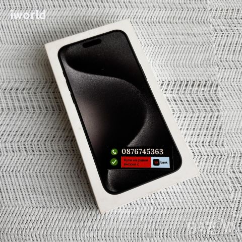 НЕРАЗПЕЧАТАН❗️ 1TB ❗️1000gb❗️ iPhone 15PRO MAX❗️ лизинг от 104лв ❗️black titanium