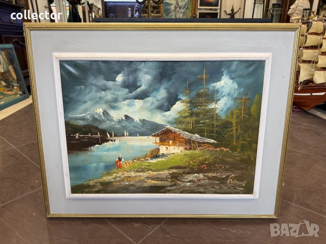 Маслена картина - алпийски пейзаж. №7883