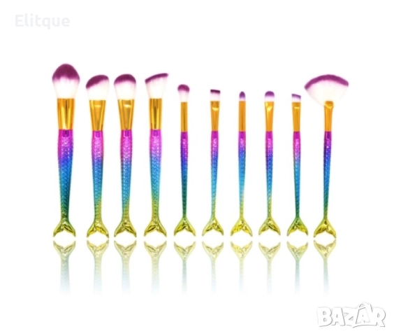 Десет чудесни четки за грим с дръжка тип русалка в два варианта HZS62, снимка 5 - Други - 52820417