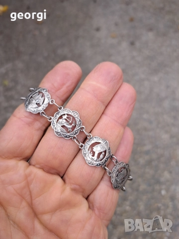 египетска сребърна гривна уникат , снимка 17 - Гривни - 52047751