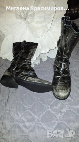 Ботуши в сиво, снимка 5 - Дамски ботуши - 53260480