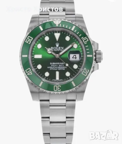 Мъжки луксозен часовник Rolex Submariner "Hulk" Green Dial M116610LV-0002, снимка 2 - Мъжки - 47226669